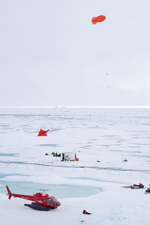 Balloon site on the ice station. This is where the aerial instruments were deployed on tethered balloons so they could be held at height for a time before being recovered
