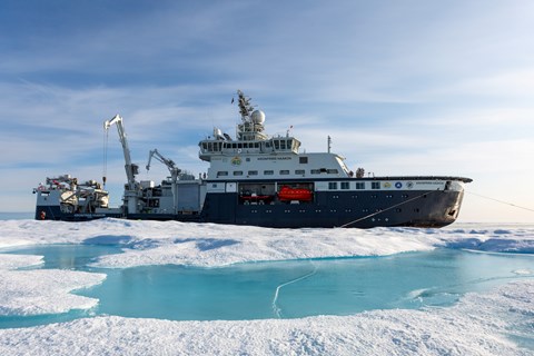 The Norwegian research vessel Kronprins Hakoon. Photo: Jean Negrel, Norwegian Polar Institute.