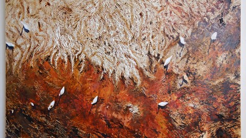 Levitating, Olja Pa╠È Duk, 180X270 Cm, 2024