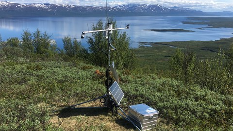 Mätstation på fjället Nuolja.