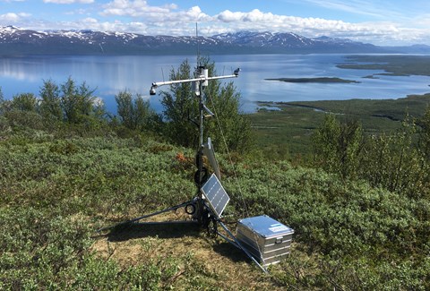 Measuring station on the mountain Nuolja in Abisko