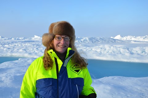 Pauline Snoeijs Leijonmalm vid Nordpolen