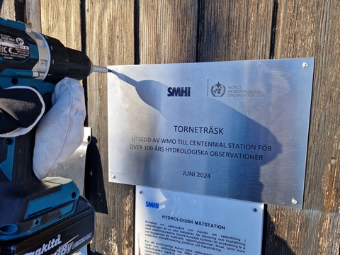 Skylt från WMO