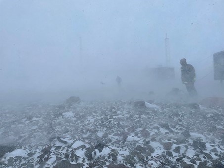 Windy in Antarctica.