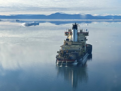 The icebreaker Oden in northern Greenland