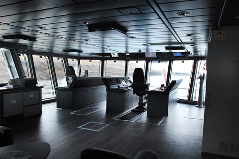 The bridge on board Kronprins Haakon