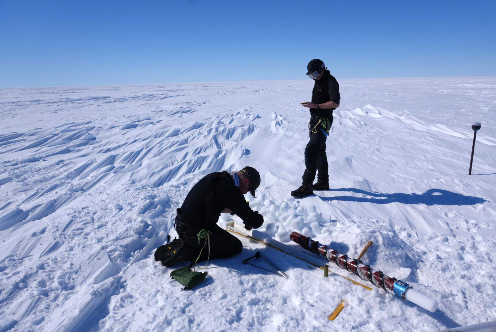 Ground-based measurements supporting satellite data in East Antarctica