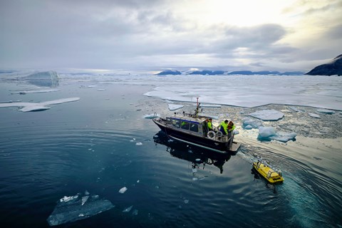 Mätningar med echoboat under GEOEO 2024