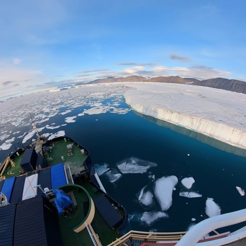 Oden in the Victoria Fjord, North of Greenland