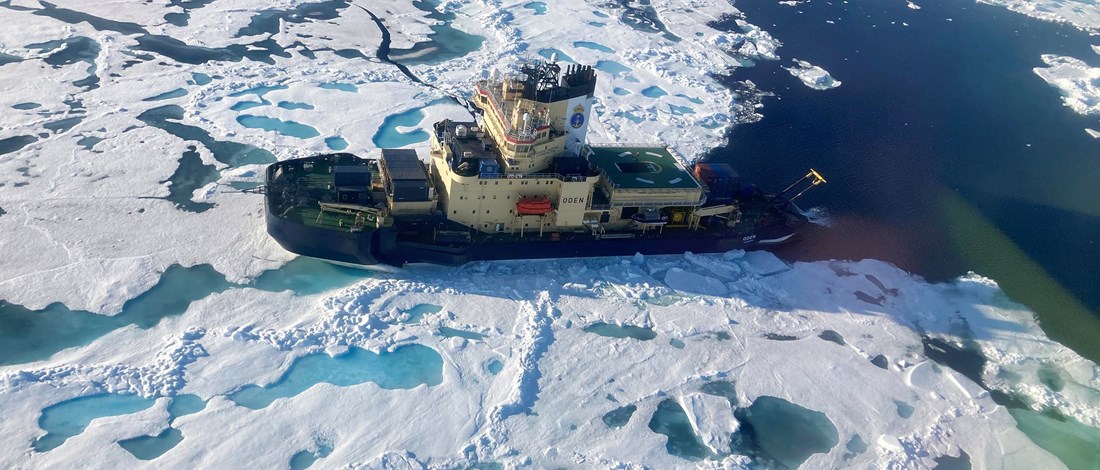 The icebreaker Oden took researchers to previously unexplored areas