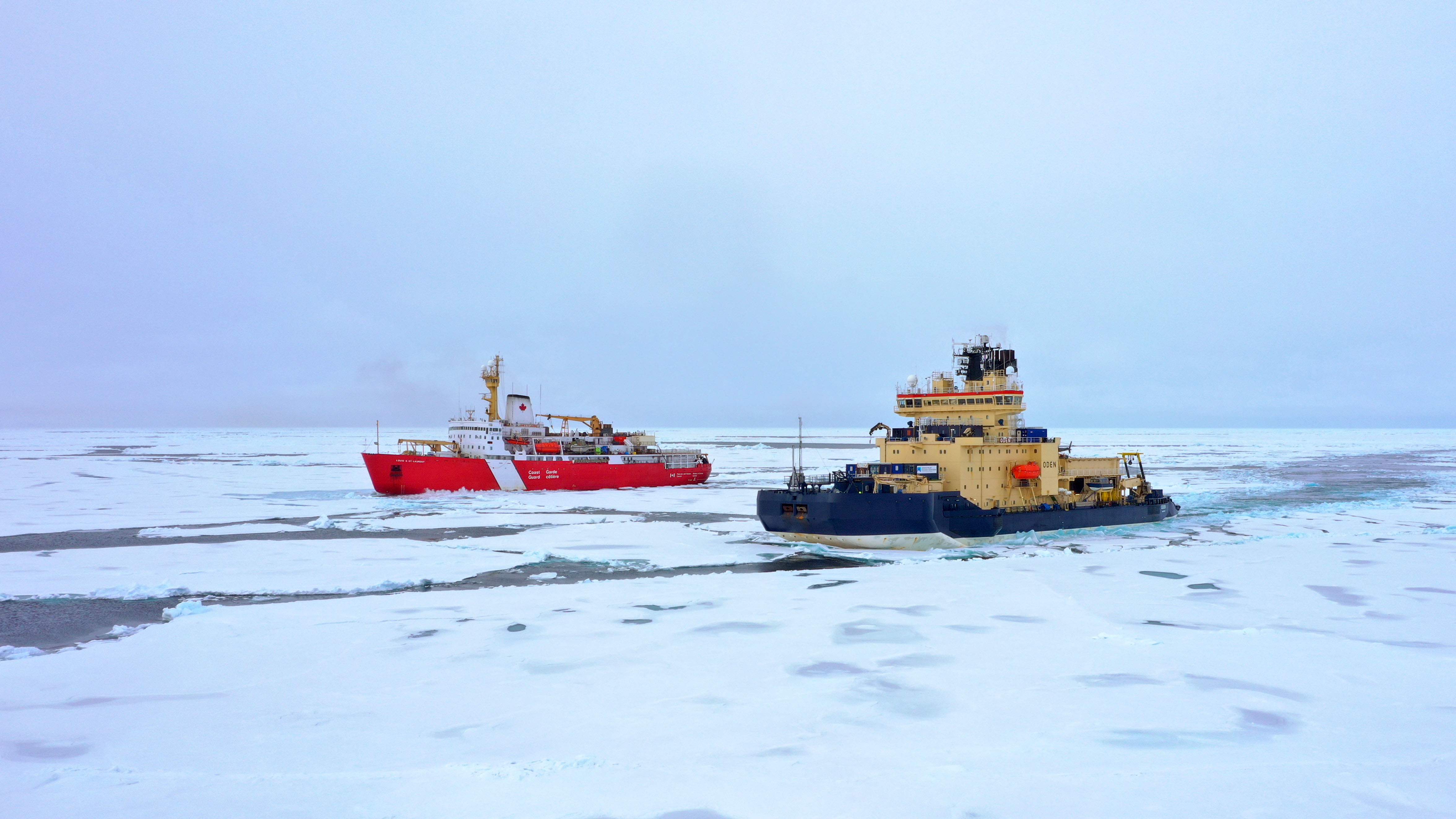 Isbrytaren Oden och den kanadensiska isbrytaren CCGS Louis S. St-Laurent