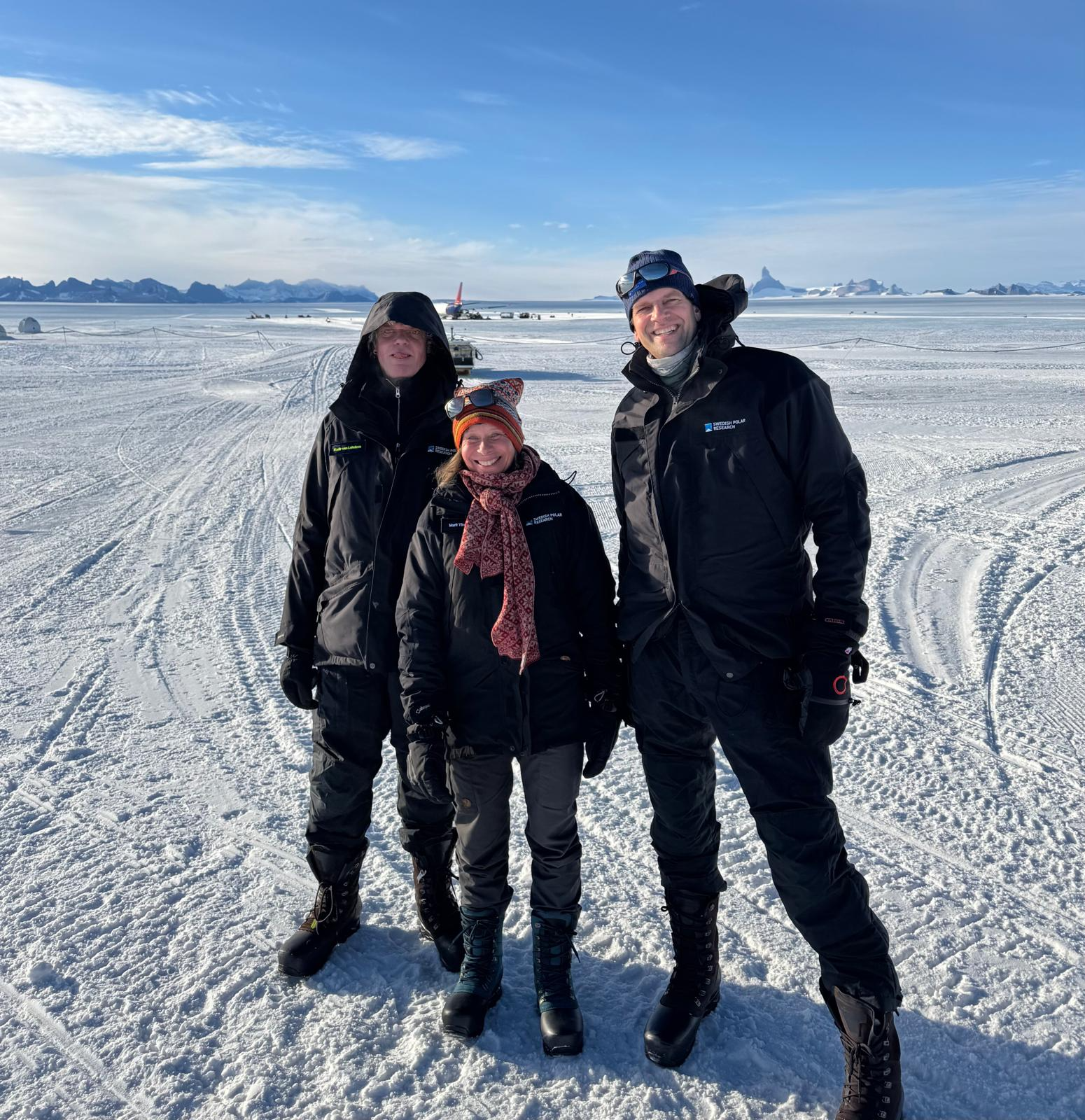 Gruppfoto i Antarktis